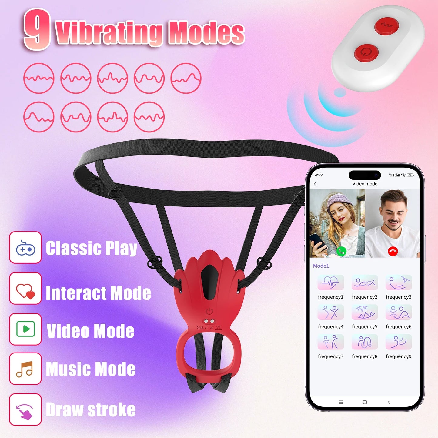 Wearable Clitoral Vibrator Harness
