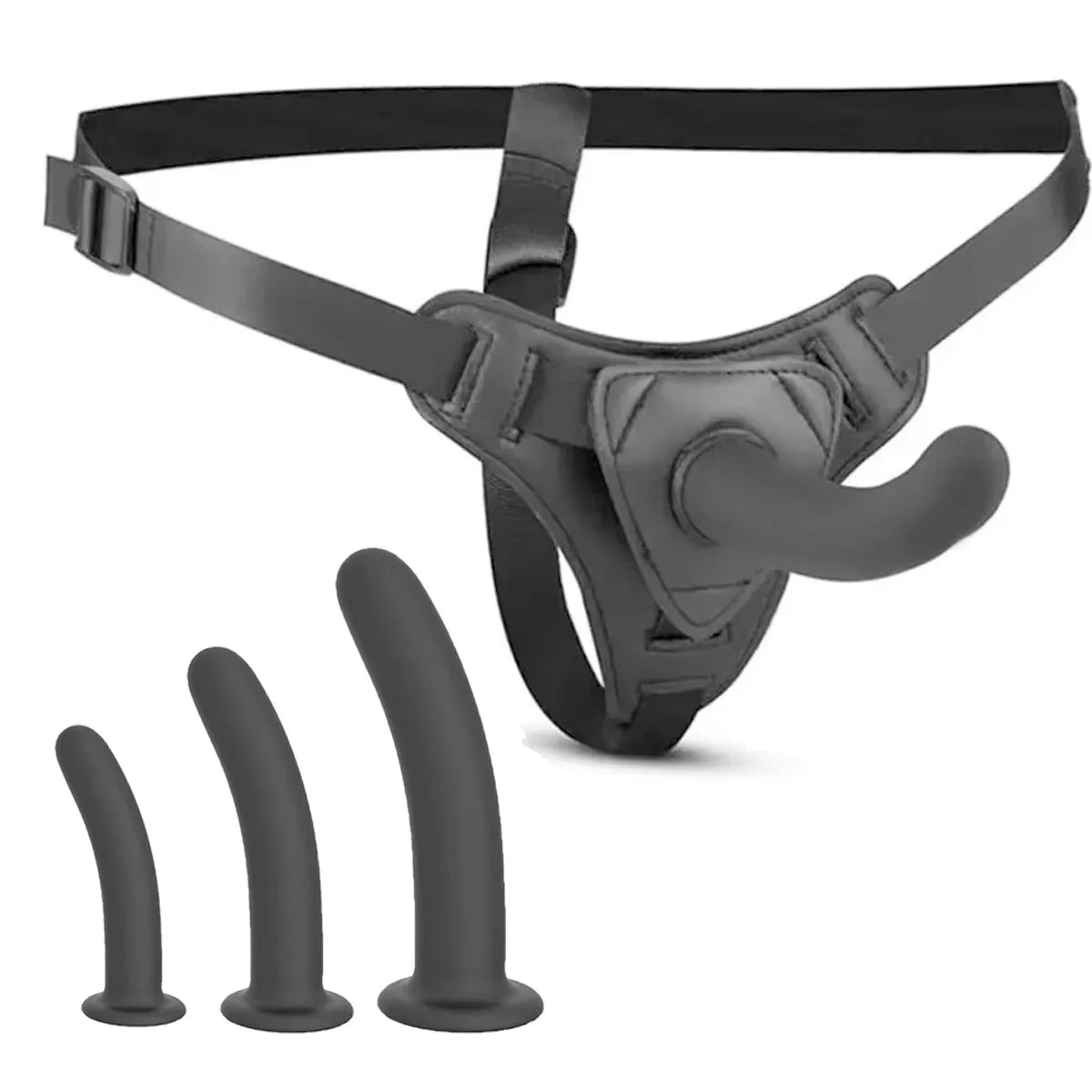 Curved Silicone Strap-On Dildo – alternative view 3