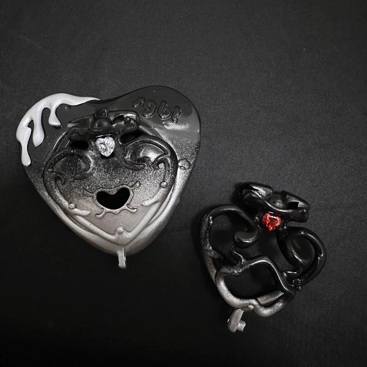 Black Gothic Chastity Cage – alternative view 3