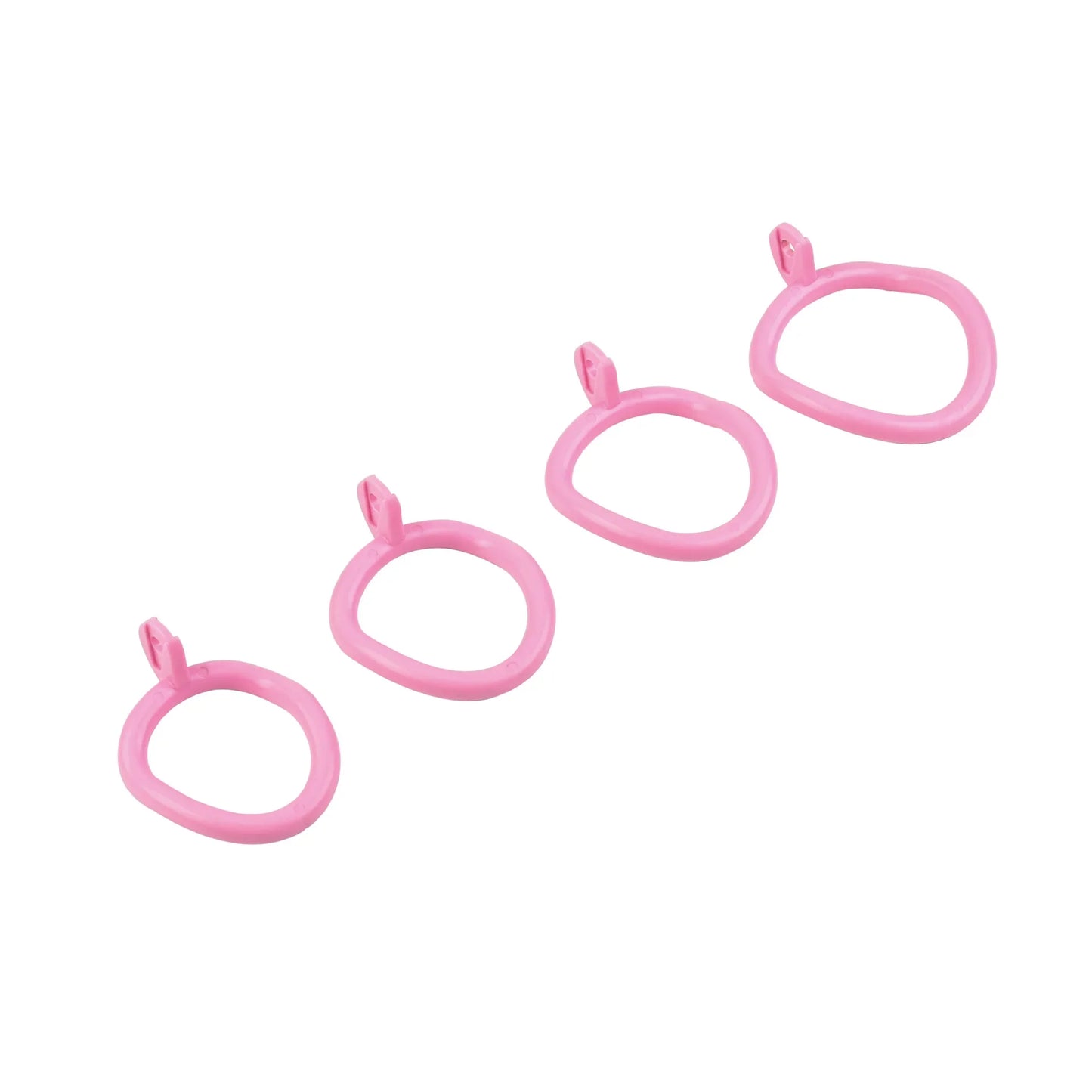 Pink Rounded Chastity Cage Set