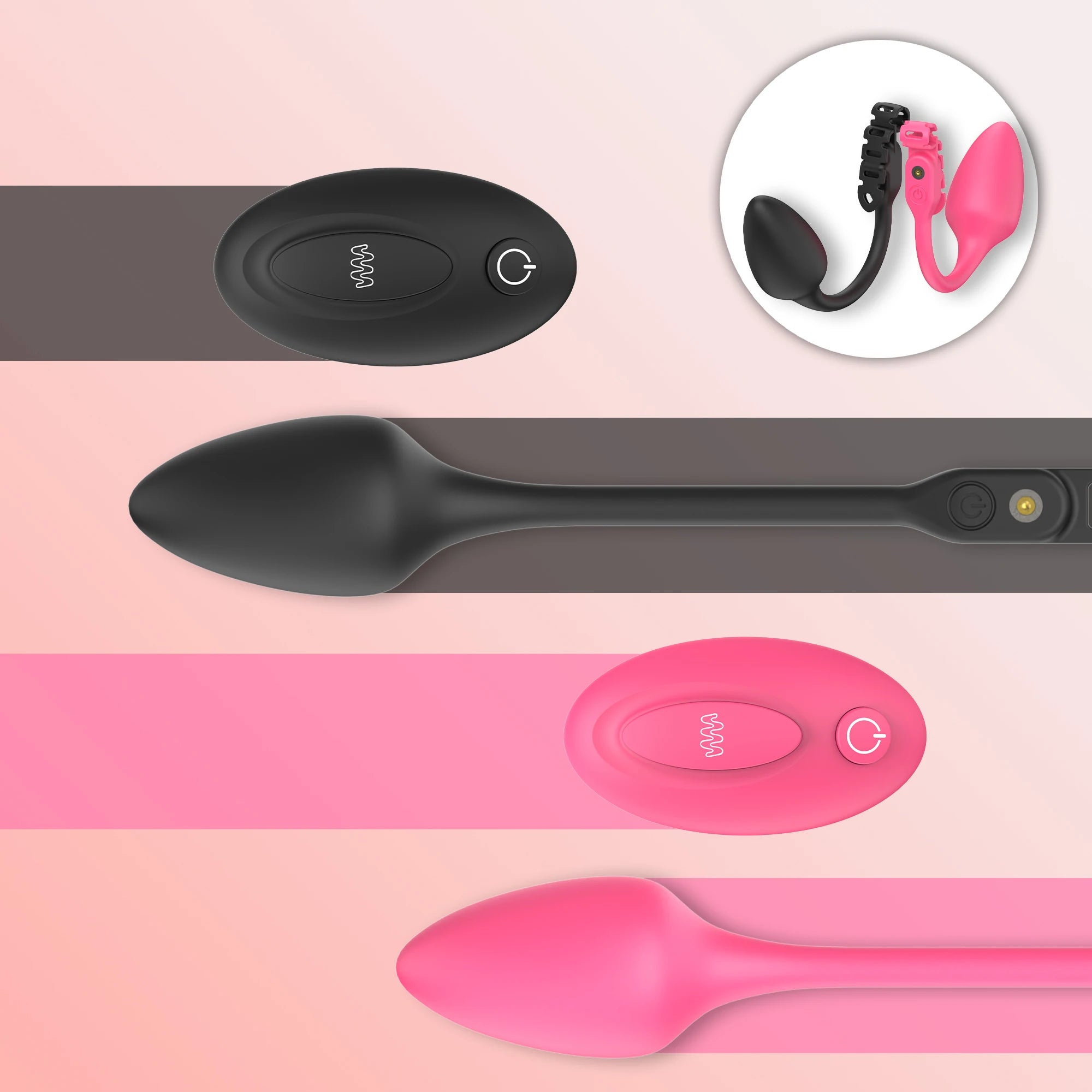 Remote Controlled Vibrating Buttplug Attachment for Chastity Cage