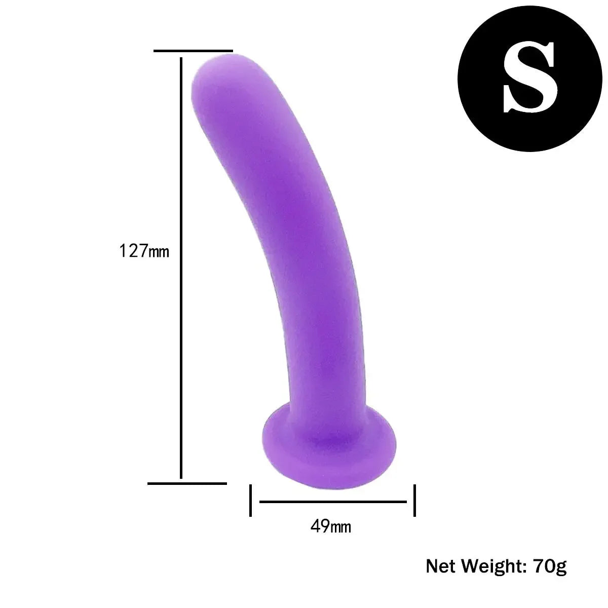 Curved Silicone Strap-On Dildo – alternative view 4