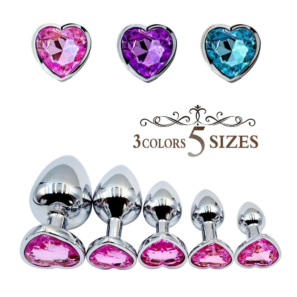 Heart Shape Butt Plug Set (5 Sizes)
