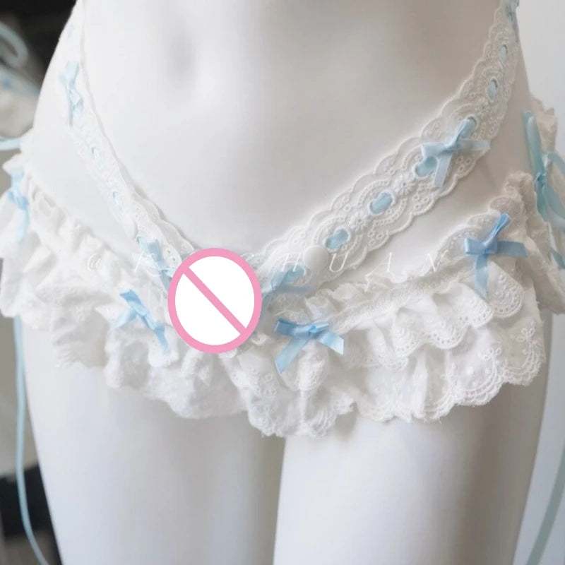 Blue Lace Harness Strap for Chastity Cage – alternative view 6