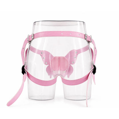 Pink butterfly harness back straps
