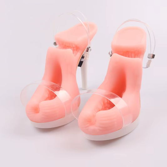 Transparent Stiletto High Heel Fleshlight (White Sole)
