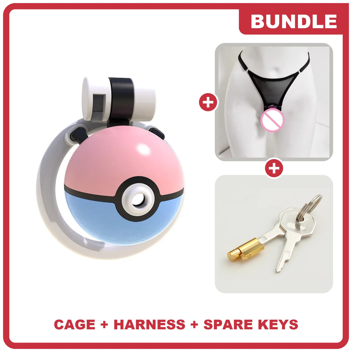 Gotta Cage 'em All Complete Kit, Trans: cage, harness and spare keys